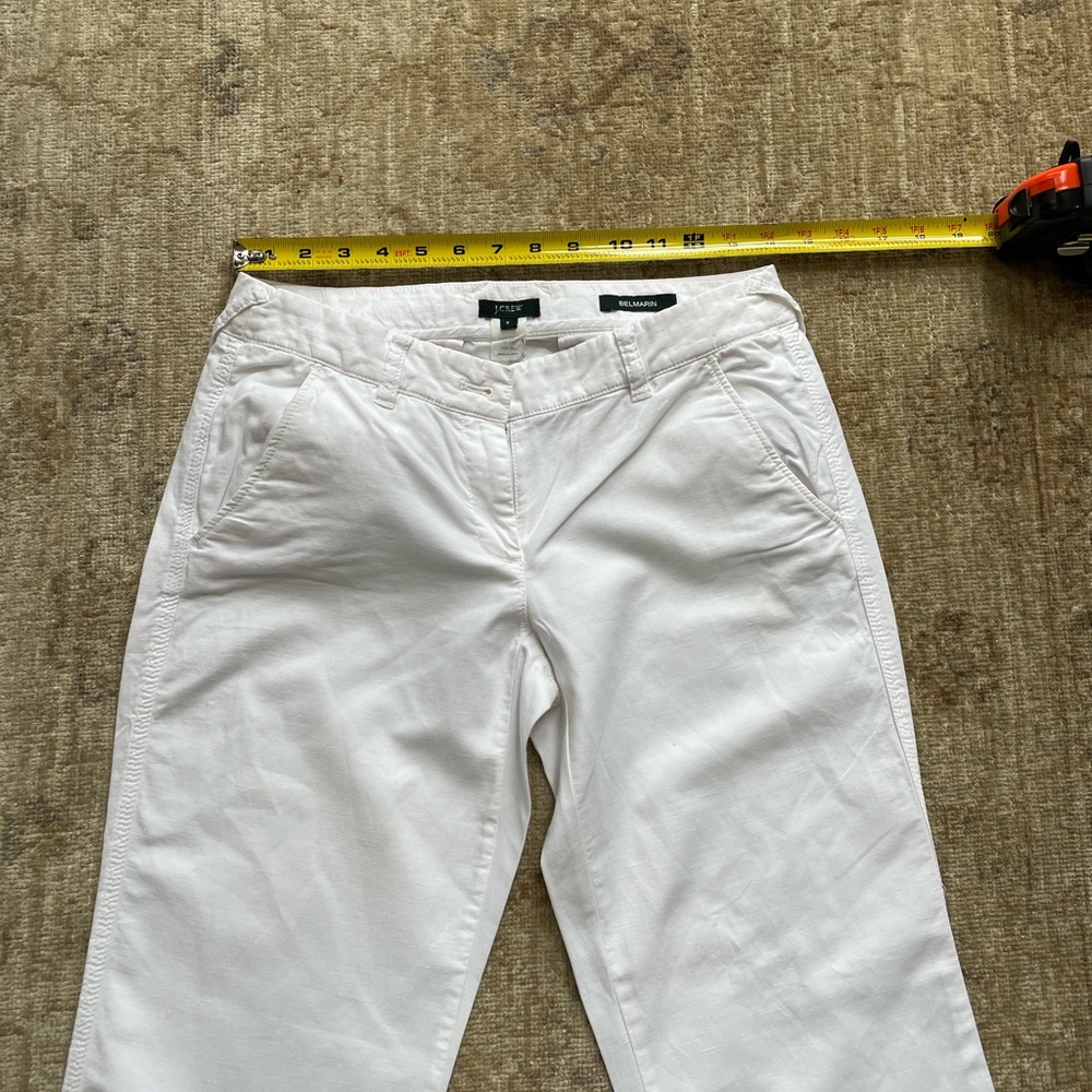 J. Crew Belmarin White Cotton Pants - Picture 8 of 14